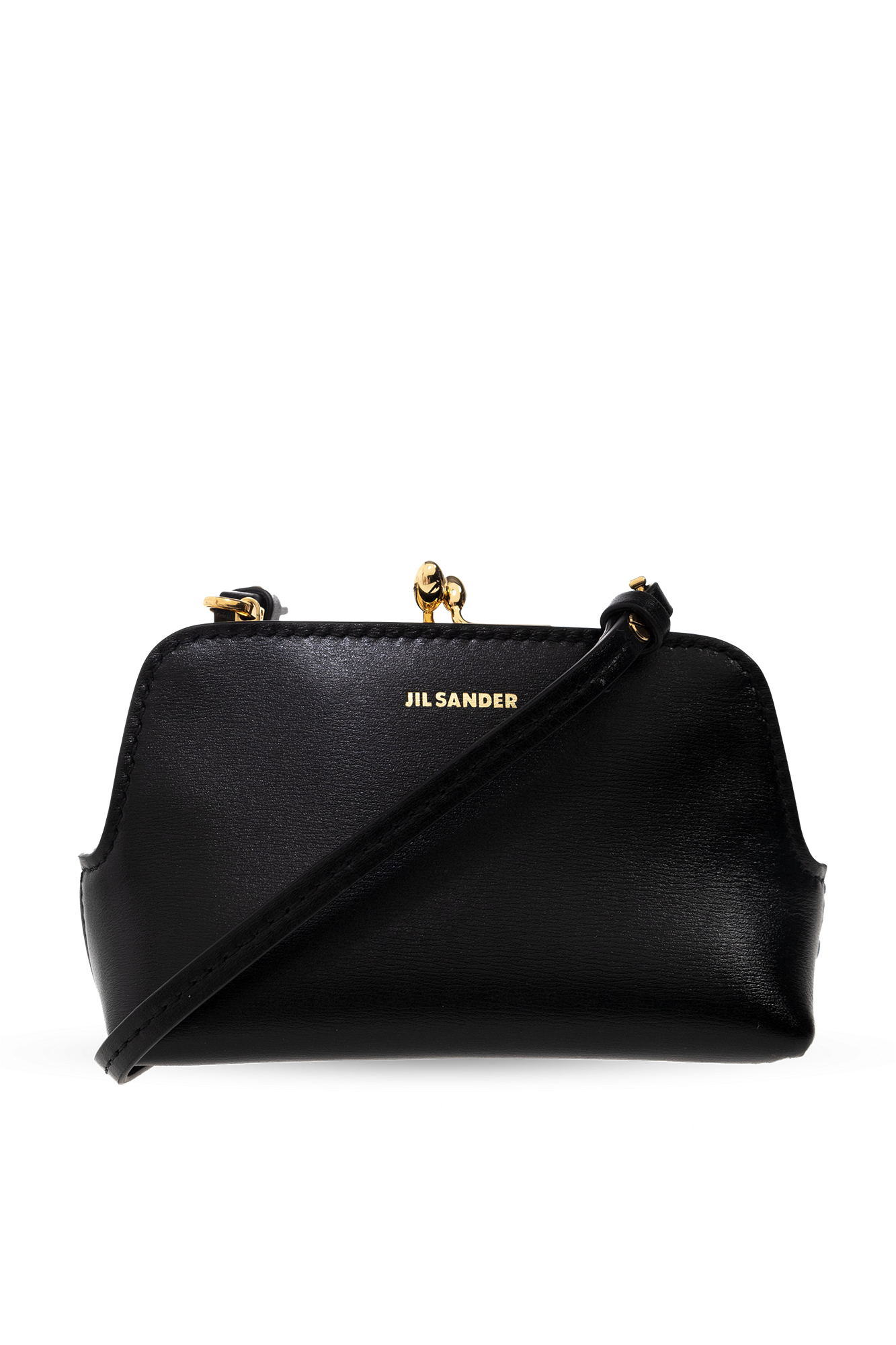 ［25ss新作］Jil Sander Leather Shoulder Bag With Logo JIL SANDER Textured leather shoulder bag | NET-A-PORTER